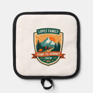 Lopez Family Camp-To-Summit Crew Vintage Hiking Ca Pot Holder