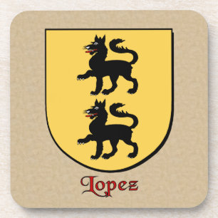 Lopez Family Shield Coaster