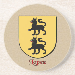 Lopez Heraldic Shield Coaster