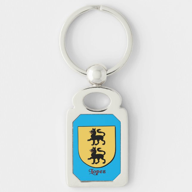 Lopez Historical Shield Key Ring (Front)