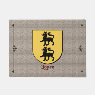 Lopez Historical Shield on Cobblestone Doormat