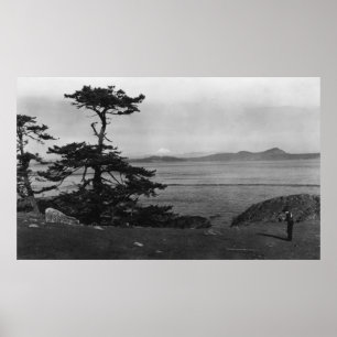Lopez Island, WA - Rosario Straits and Mt Baker Poster