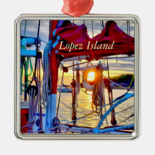 Lopez Island Washington Christmas Ornament