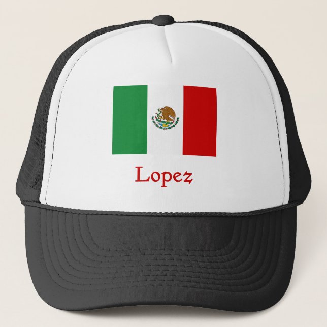 Lopez Mexican Flag Trucker Hat (Front)