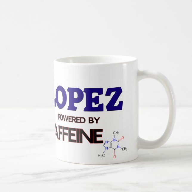 Lopez powered by caffeine coffee mug (Right)