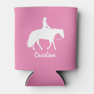 Loping Western Pleasure Horse U-Pick Background Can Cooler