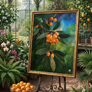 Loquats in April Spring Painting by Alfred Fox Poster