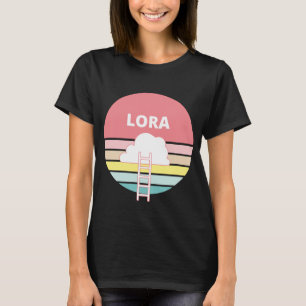 LORA- Means dream in Sotho. Pink sanset style, sim T-Shirt