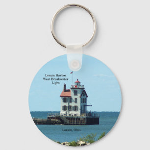 Lorain Harbour West Breakwater Light key chain