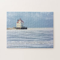 Lorain Lighthouse in Winter