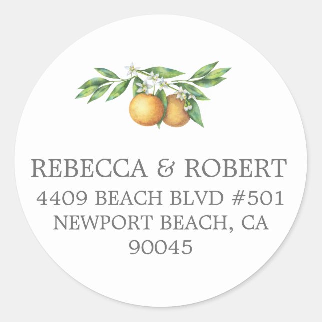 L'Orangerie Address Label (Front)