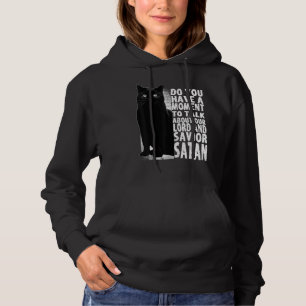 Lord And Saviour Satan Satanic Gothic Cat Occult Hoodie