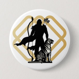 Lord Ayyappan 7.5 Cm Round Badge