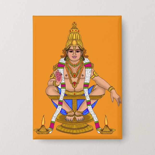 Lord Ayyappan Button (Front)