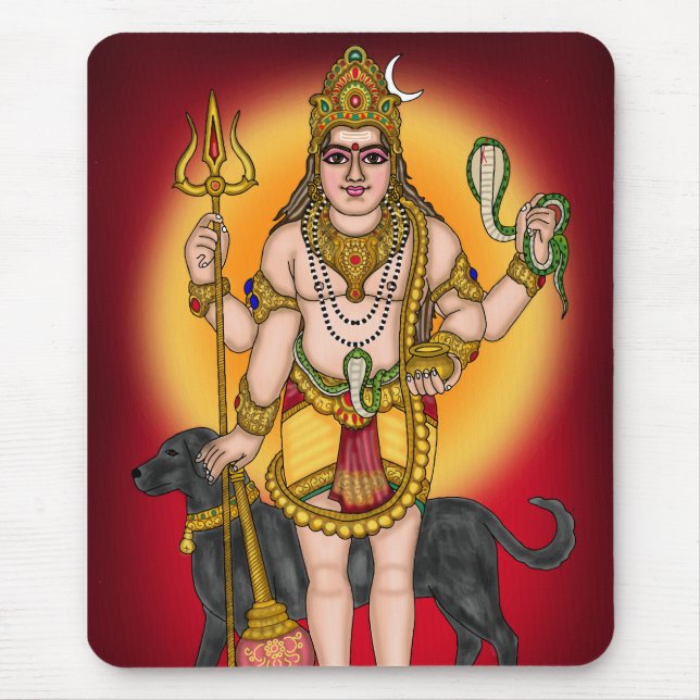 Lord Bhairava Wall  Mouse Pad (Front)