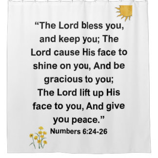 Lord Blessing Keep You Numbers Shower Curtain