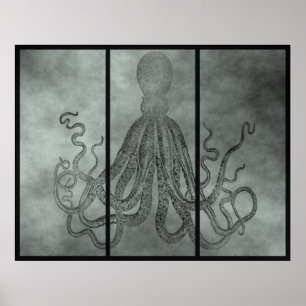 Lord Bodner Triptych In Black And White Poster