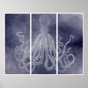 Lord Bodner Triptych In Violet Poster