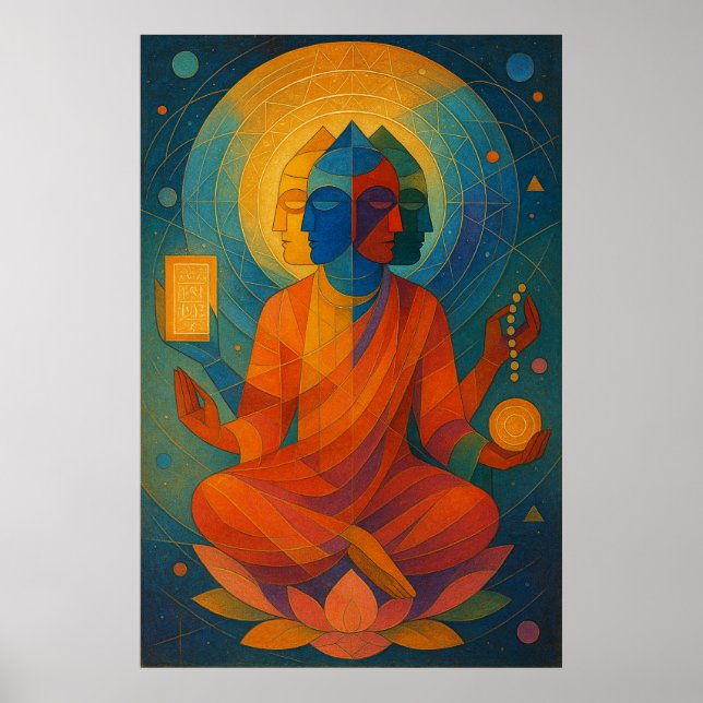 Lord Brahma – Creator of the Universe Artwork Poster (Front)