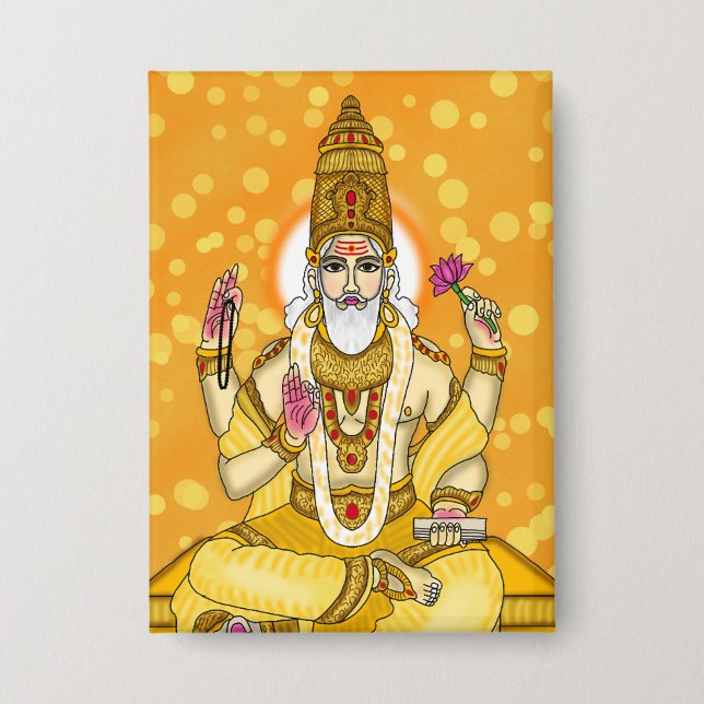Lord Brihaspati Dev Button (Front)