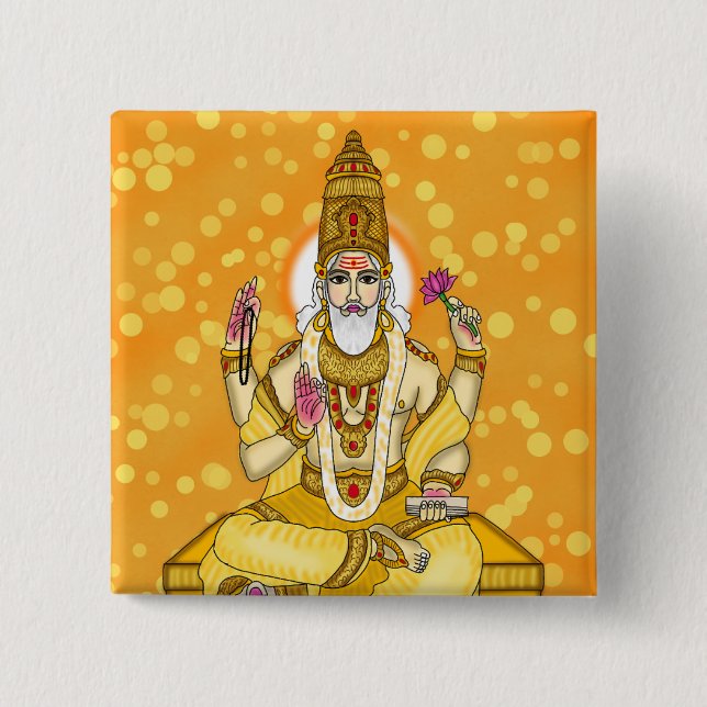 Lord Brihaspati Dev Button (Front)