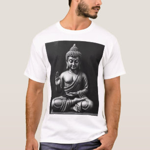 Lord Buddha – Charcoal Art Portrait T-Shirt