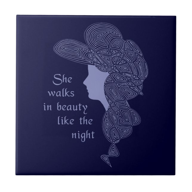 Lord Byron's Lady Ceramic Tile (Front)