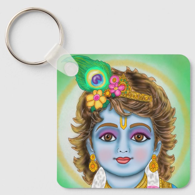 Lord Child Krishna Keychain (Front)
