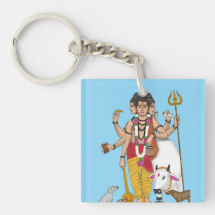 Lord Dattatreya Keychain
