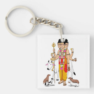 Lord Dattatreya Keychain