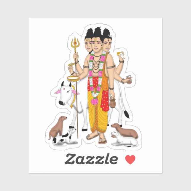 Lord Dattatreya Sticker (Sheet)
