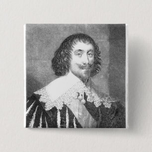 Lord Fairfax illustration 15 Cm Square Badge