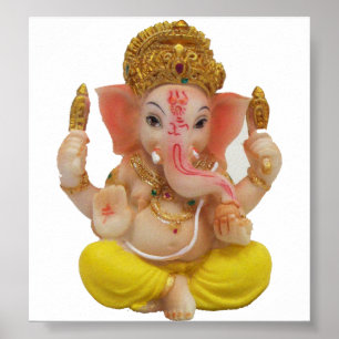 Lord Ganesh, Great Hindu God For Happiness Poster