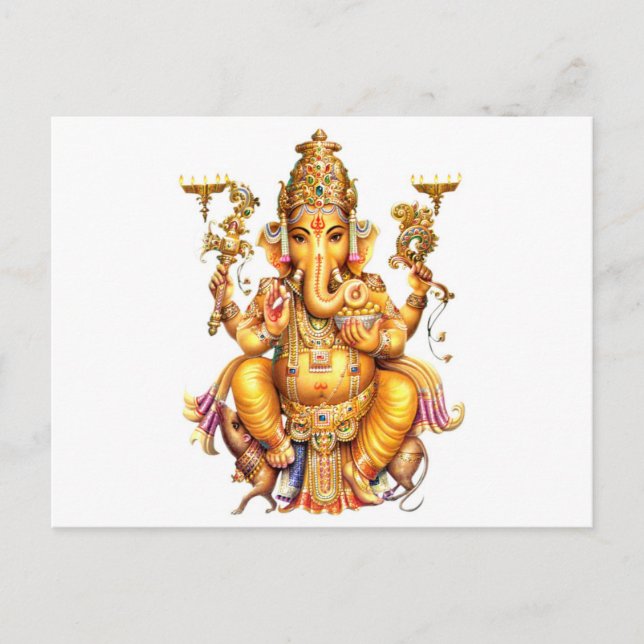 LORD GANESH HINDU GOD POSTCARD (Front)
