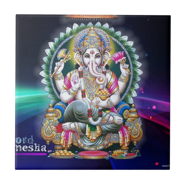 LORD GANESH HINDU GOD TILE (Front)