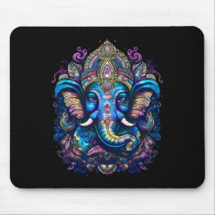 Lord Ganesh, Hinduism, Buddhism, Elephant God, Yog Mouse Pad