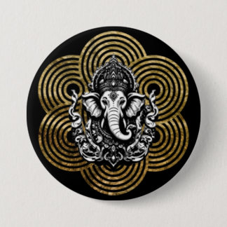 Lord Ganesha 7.5 Cm Round Badge