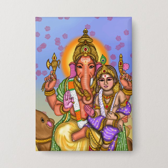 Lord Ganesha Button (Front)