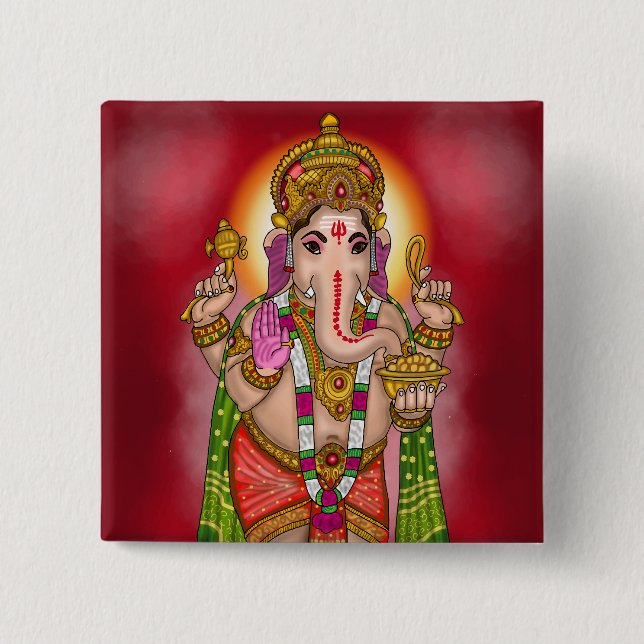 Lord Ganesha Button (Front)