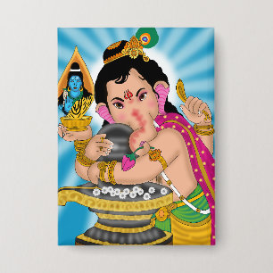 Lord Ganesha Button