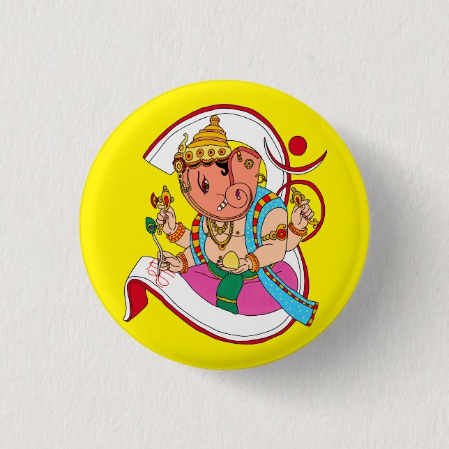 Lord Ganesha Button (Front)