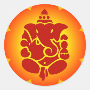 Lord Ganesha Classic Round Sticker