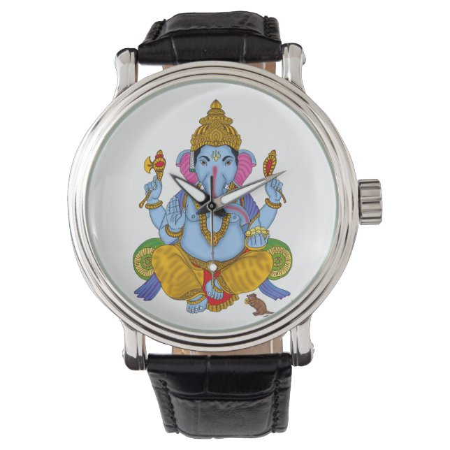 Lord Ganesha Clock Watch (Front)