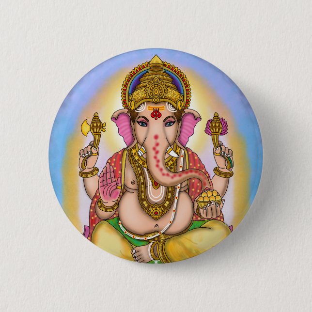  Lord Ganesha Designer Buttons (Front)