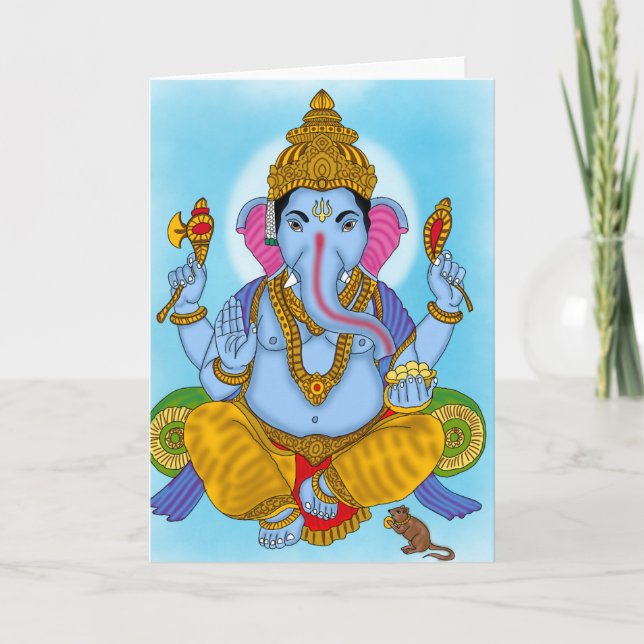 Lord Ganesha Greeting Card (Front)