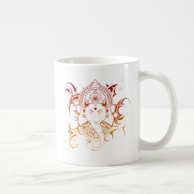 Lord Ganesha India Yoga Meditation Spirituality Coffee Mug (Right)