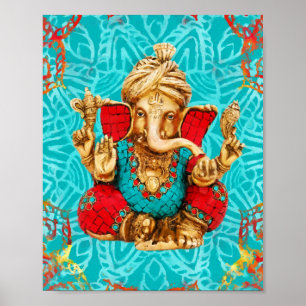 Lord Ganesha - Mixed Media Poster