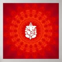 Lord Ganesha on Mandala