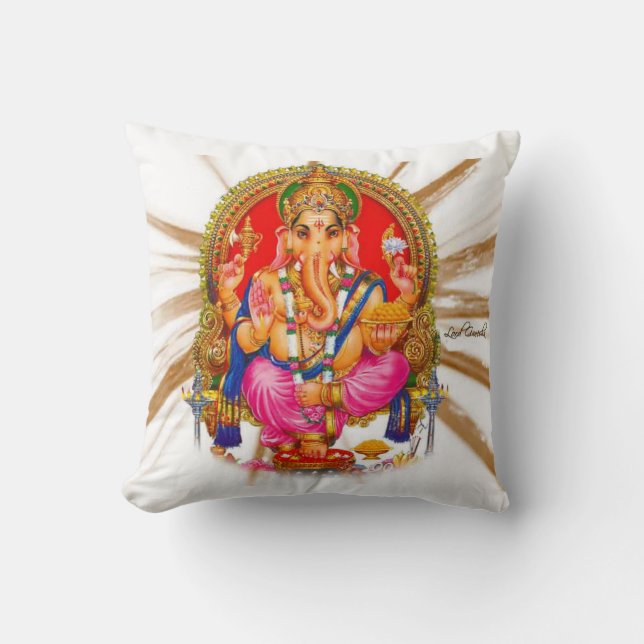 Lord Ganesha Shri Ganesha Shloka Cushion (Front)