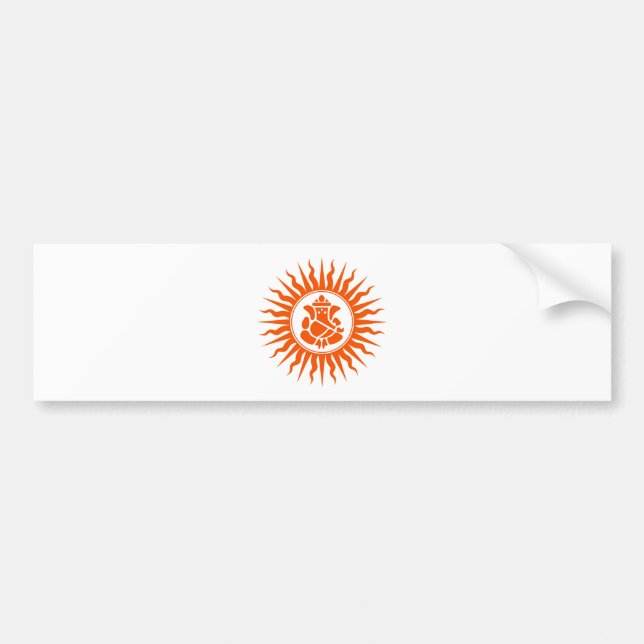 Lord Ganesha Sign Bumper Sticker (Front)